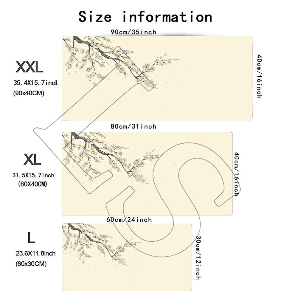 CoreAesthetics™ Japanese Tree Blossom Desk Mat (900x400mm)